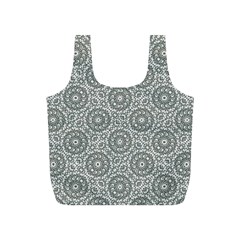 Grey Ornate Decorative Pattern Full Print Recycle Bags (s)  by dflcprints