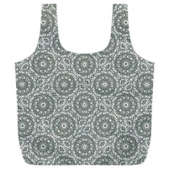 Grey Ornate Decorative Pattern Full Print Recycle Bags (l)  by dflcprints