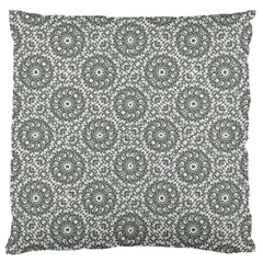 Grey Ornate Decorative Pattern Standard Flano Cushion Case (two Sides) by dflcprints