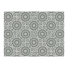 Grey Ornate Decorative Pattern Double Sided Flano Blanket (mini)  by dflcprints