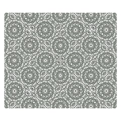 Grey Ornate Decorative Pattern Double Sided Flano Blanket (small)  by dflcprints