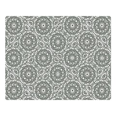 Grey Ornate Decorative Pattern Double Sided Flano Blanket (large)  by dflcprints