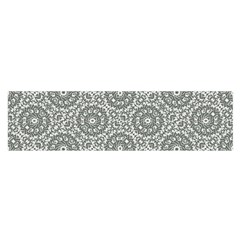 Grey Ornate Decorative Pattern Satin Scarf (oblong) by dflcprints