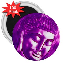 Purple Buddha Art Portrait 3  Magnets (100 Pack) by yoursparklingshop