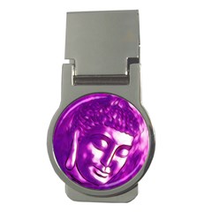 Purple Buddha Art Portrait Money Clips (round)  by yoursparklingshop