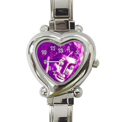 Purple Buddha Art Portrait Heart Italian Charm Watch by yoursparklingshop