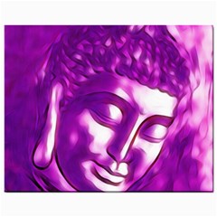 Purple Buddha Art Portrait Mini Button Earrings