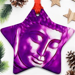 Purple Buddha Art Portrait Star Ornament (two Sides) by yoursparklingshop