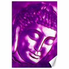 Purple Buddha Art Portrait Canvas 12  X 18   by yoursparklingshop