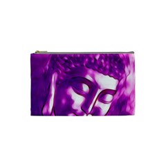 Purple Buddha Art Portrait Cosmetic Bag (small)  by yoursparklingshop