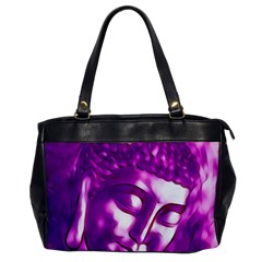 Purple Buddha Art Portrait Office Handbags by yoursparklingshop