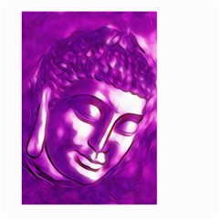 Purple Buddha Art Portrait Large Garden Flag (two Sides) by yoursparklingshop