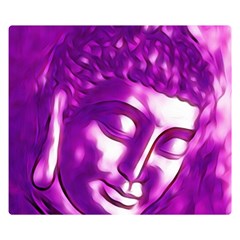 Purple Buddha Art Portrait Double Sided Flano Blanket (small)  by yoursparklingshop