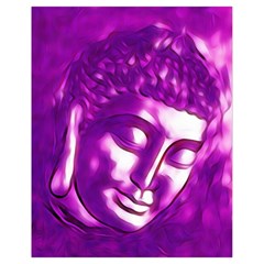 Purple Buddha Art Portrait Drawstring Bag (small) by yoursparklingshop