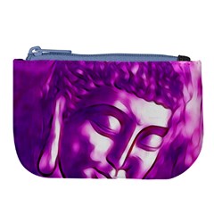 Purple Buddha Art Portrait Large Coin Purse by yoursparklingshop