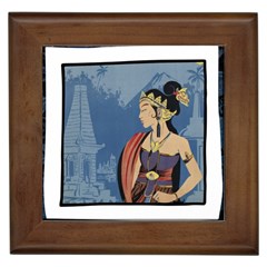 Java Indonesia Girl Headpiece Framed Tiles by Nexatart