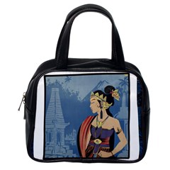 Java Indonesia Girl Headpiece Classic Handbags (one Side) by Nexatart