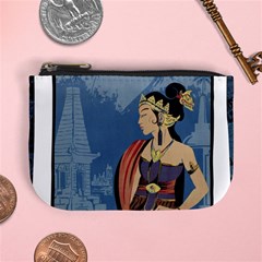 Java Indonesia Girl Headpiece Mini Coin Purses by Nexatart