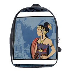 Java Indonesia Girl Headpiece School Bag (large) by Nexatart