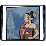 Java Indonesia Girl Headpiece Fleece Blanket (Medium)  60 x50  Blanket Front