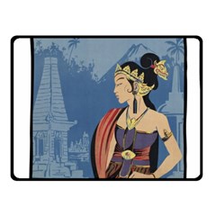 Java Indonesia Girl Headpiece Fleece Blanket (small)