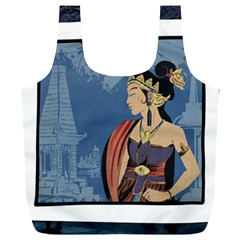 Java Indonesia Girl Headpiece Full Print Recycle Bags (l)  by Nexatart