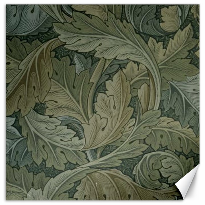 Vintage Background Green Leaves Canvas 16  x 16  