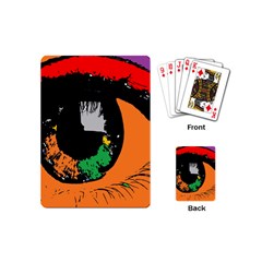 Eyes Makeup Human Drawing Color Playing Cards (mini)  by Nexatart