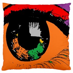 Eyes Makeup Human Drawing Color Large Cushion Case (one Side) by Nexatart