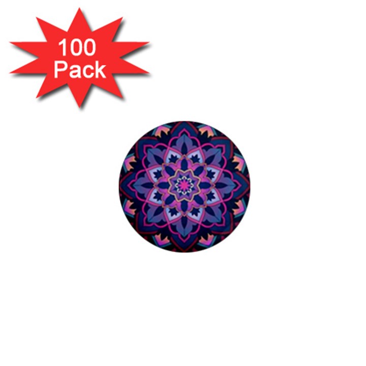 Mandala Circular Pattern 1  Mini Magnets (100 pack) 