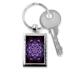 Mandala Circular Pattern Key Chains (rectangle)  by Nexatart