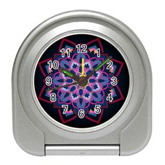 Mandala Circular Pattern Travel Alarm Clocks