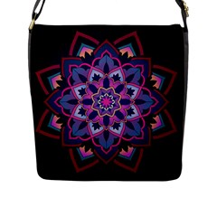 Mandala Circular Pattern Flap Messenger Bag (l)  by Nexatart