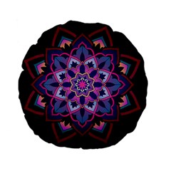 Mandala Circular Pattern Standard 15  Premium Flano Round Cushions by Nexatart