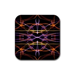 Wallpaper Abstract Art Light Rubber Coaster (square)  by Nexatart