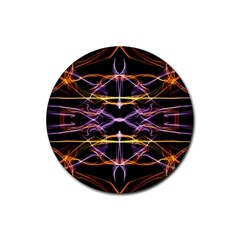 Wallpaper Abstract Art Light Rubber Coaster (round)  by Nexatart