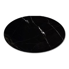 Black Marble Tiles Rock Stone Statues Oval Magnet by Nexatart