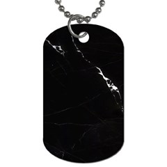 Black Marble Tiles Rock Stone Statues Dog Tag (two Sides) by Nexatart