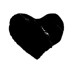 Black Marble Tiles Rock Stone Statues Standard 16  Premium Flano Heart Shape Cushions by Nexatart