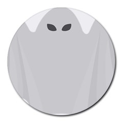 Ghost Halloween Spooky Horror Fear Round Mousepads by Nexatart