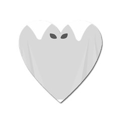 Ghost Halloween Spooky Horror Fear Heart Magnet by Nexatart