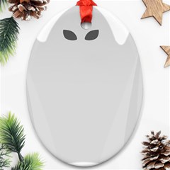 Ghost Halloween Spooky Horror Fear Oval Ornament (two Sides) by Nexatart