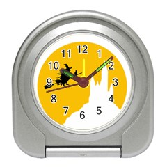 Castle Cat Evil Female Fictiona Travel Alarm Clocks by Nexatart