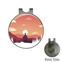 Design Art Hill Hut Landscape Hat Clips With Golf Markers by Nexatart