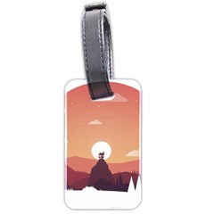 Design Art Hill Hut Landscape Luggage Tags (two Sides) by Nexatart