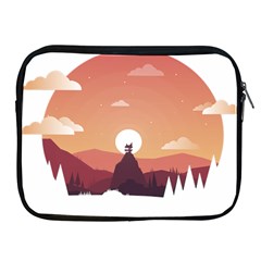 Design Art Hill Hut Landscape Apple Ipad 2/3/4 Zipper Cases by Nexatart