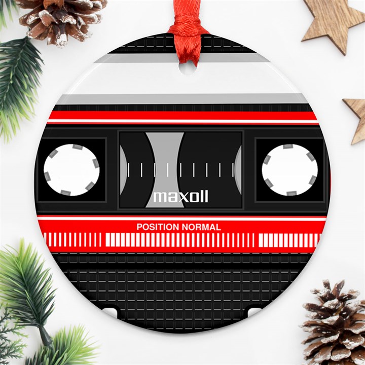 Compact Cassette Musicassette Mc Ornament (Round)