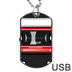 Compact Cassette Musicassette Mc Dog Tag Usb Flash (two Sides) by Nexatart