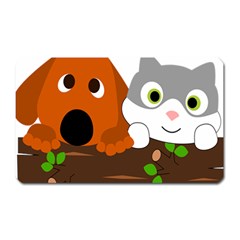 Baby Decoration Cat Dog Stuff Magnet (rectangular) by Nexatart