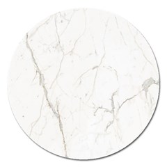 White Marble Tiles Rock Stone Statues Magnet 5  (round) by Nexatart